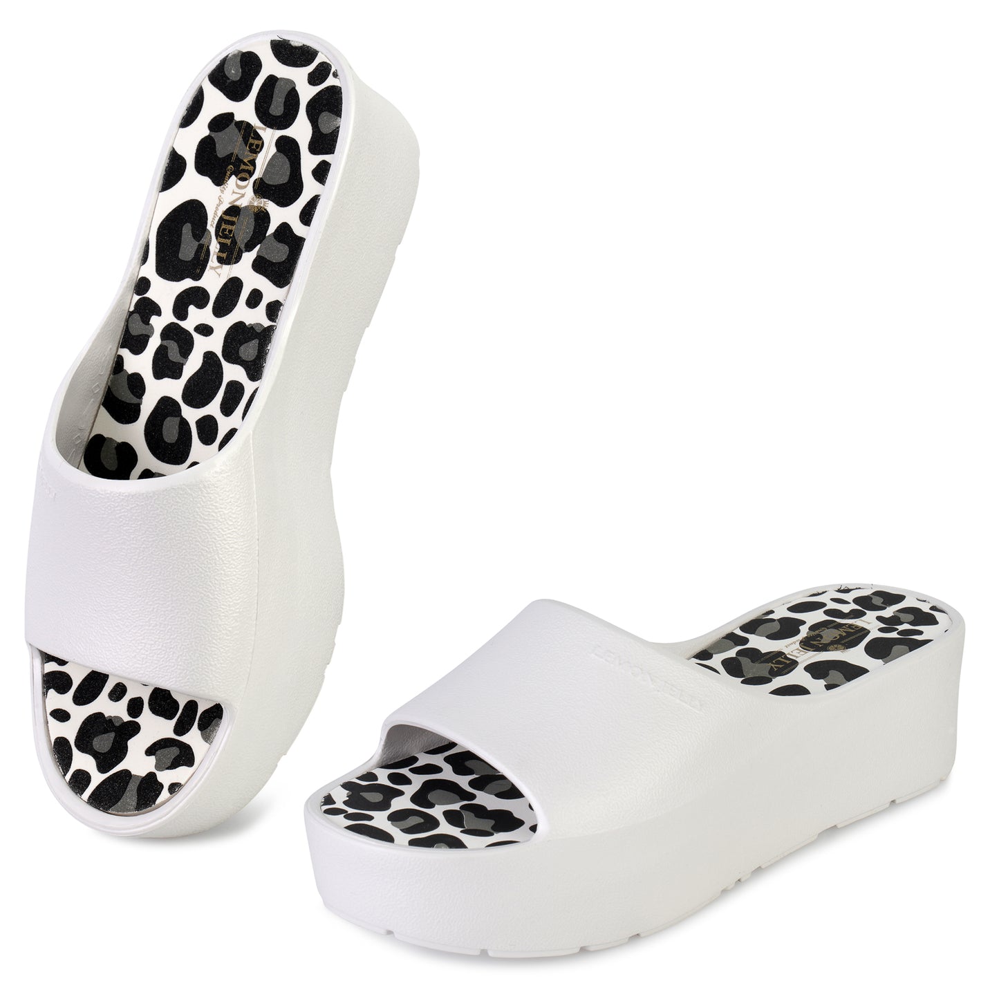 Peltz Shoes Women's Lemon Jelly Enyd Slide PEARL ENYD02-PEARL ME