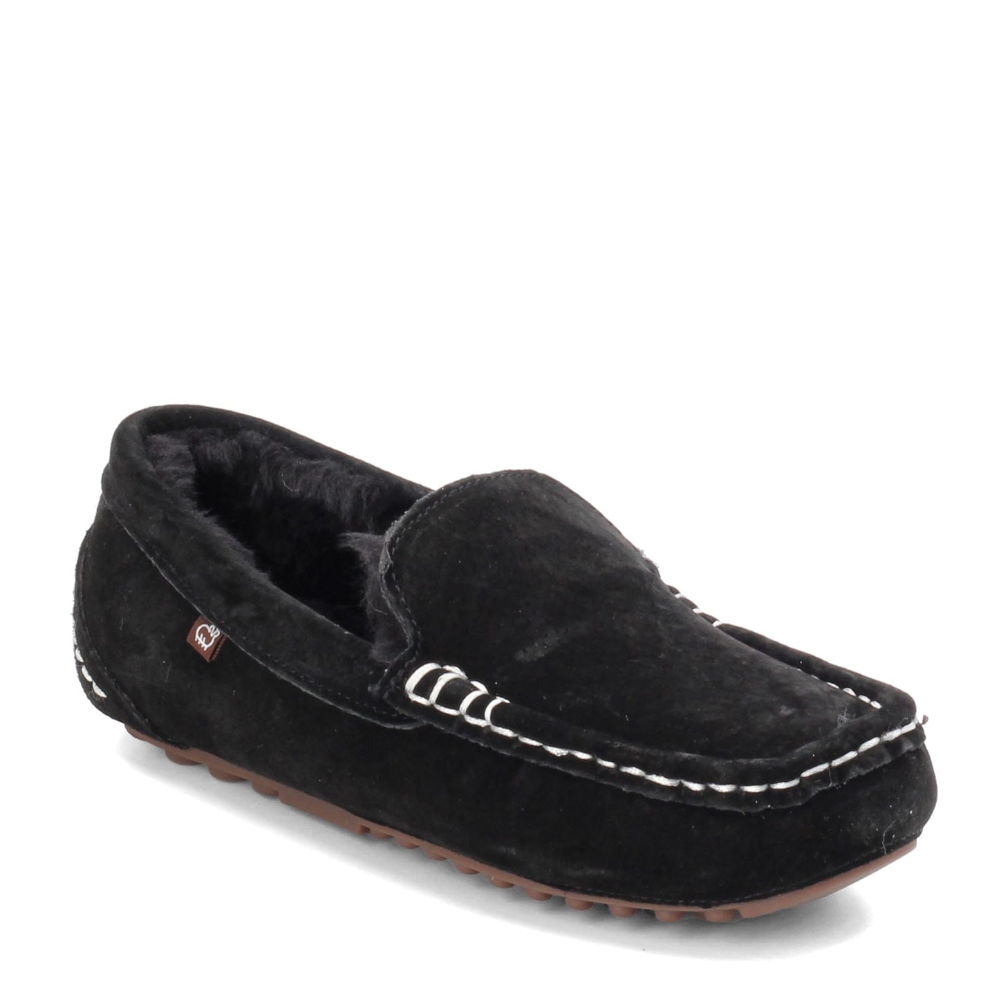 Peltz Shoes Women's Lamo Callie Moc Slipper BLACK EW1934-BLK