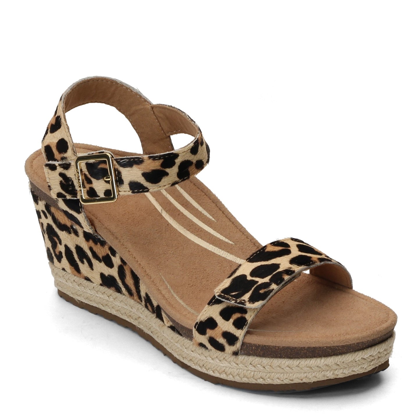 Peltz Shoes Women's Aetrex Sydney Sandal LEOPARD EW704