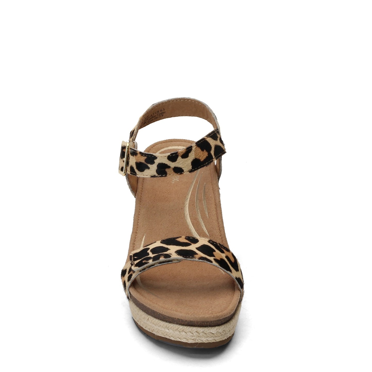 Peltz Shoes Women's Aetrex Sydney Sandal LEOPARD EW704
