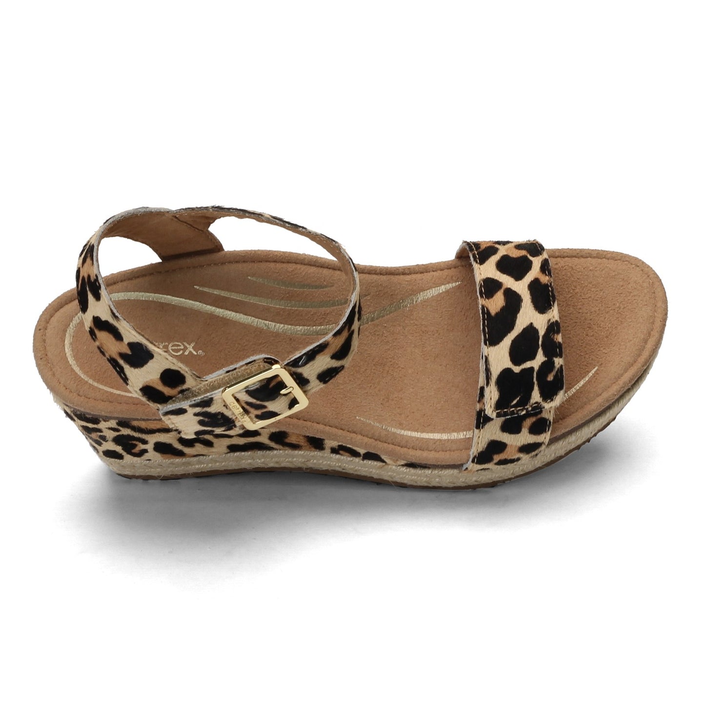 Peltz Shoes Women's Aetrex Sydney Sandal LEOPARD EW704