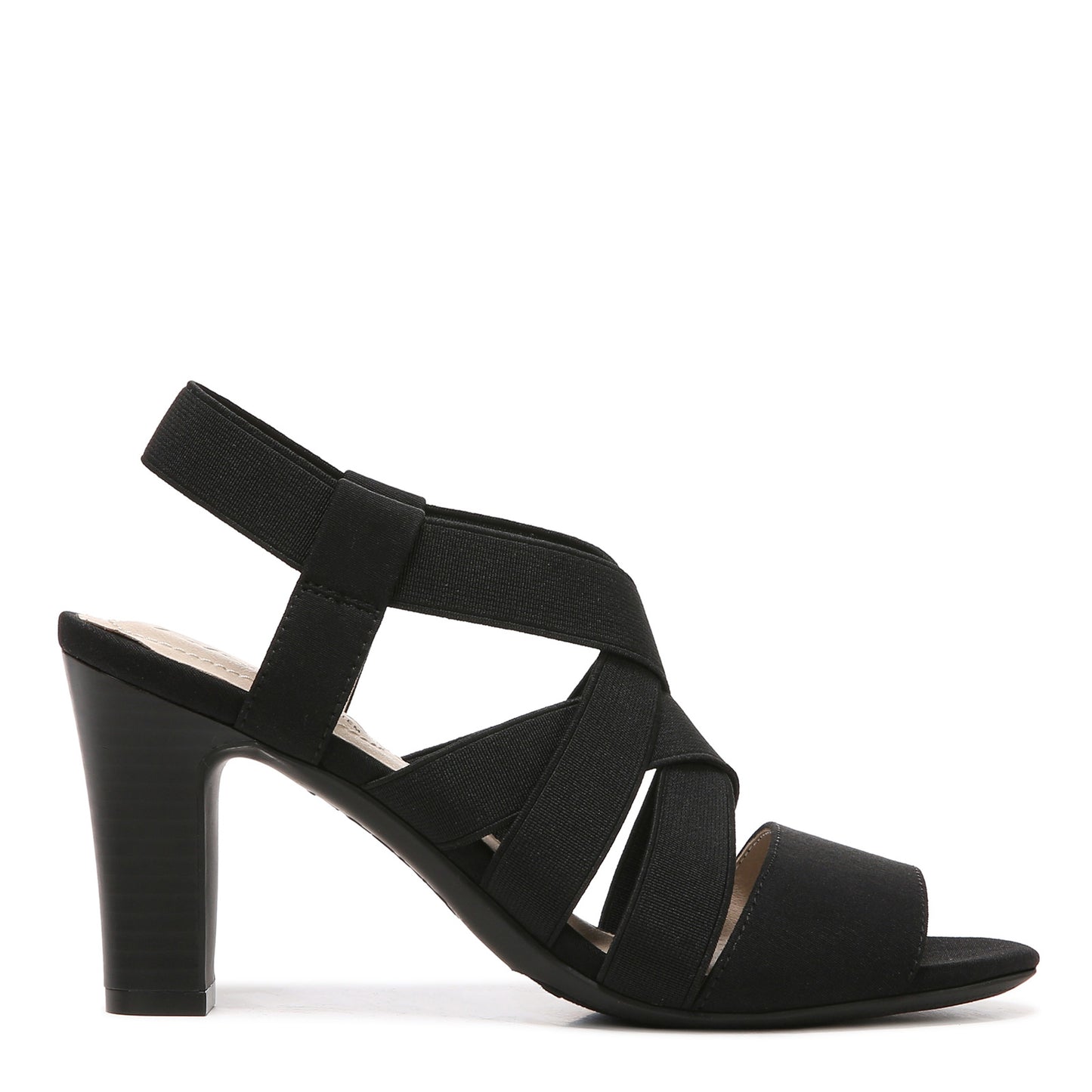 Peltz Shoes Women's Lifestride Charlotte High Heel Sandals Black F7205S1001