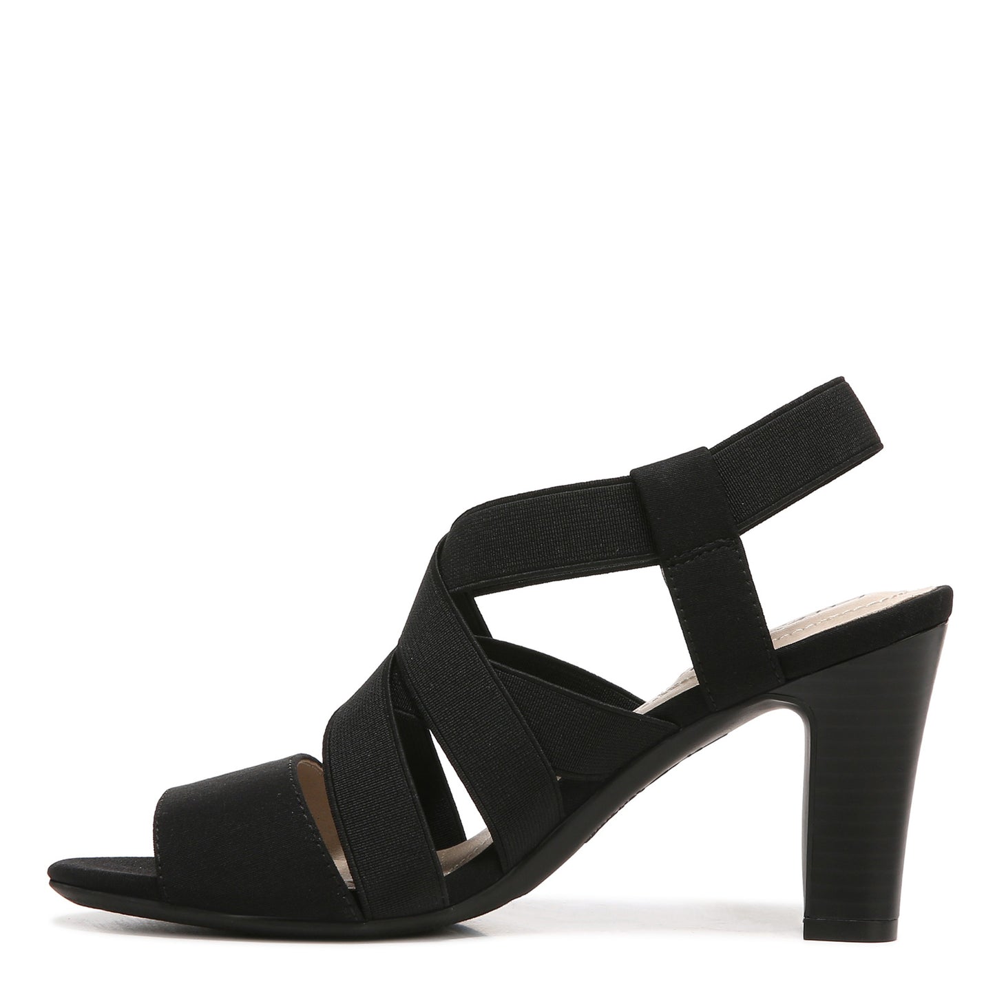 Peltz Shoes Women's Lifestride Charlotte High Heel Sandals Black F7205S1001