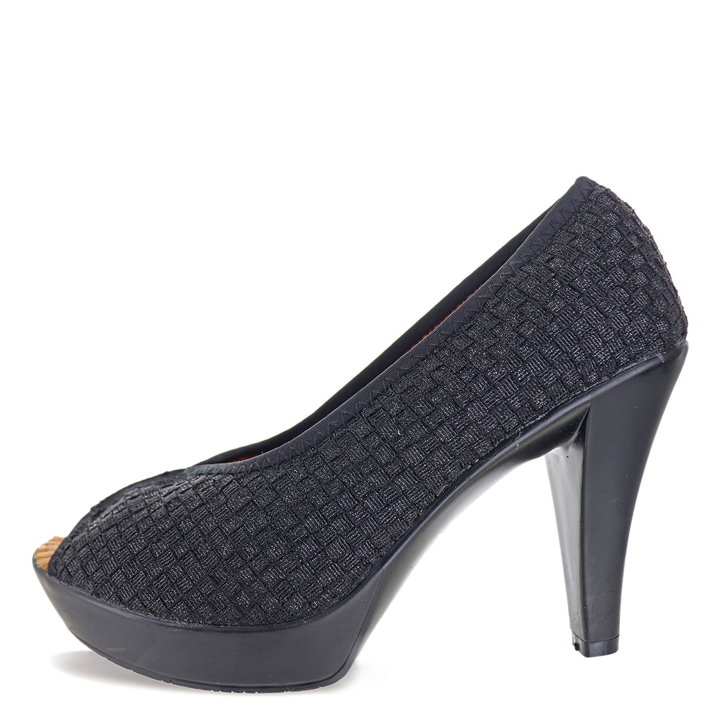 Peltz Shoes Women's Bernie Mev Fabulous Pump BLACK METALLIC FABULOUS BKMET