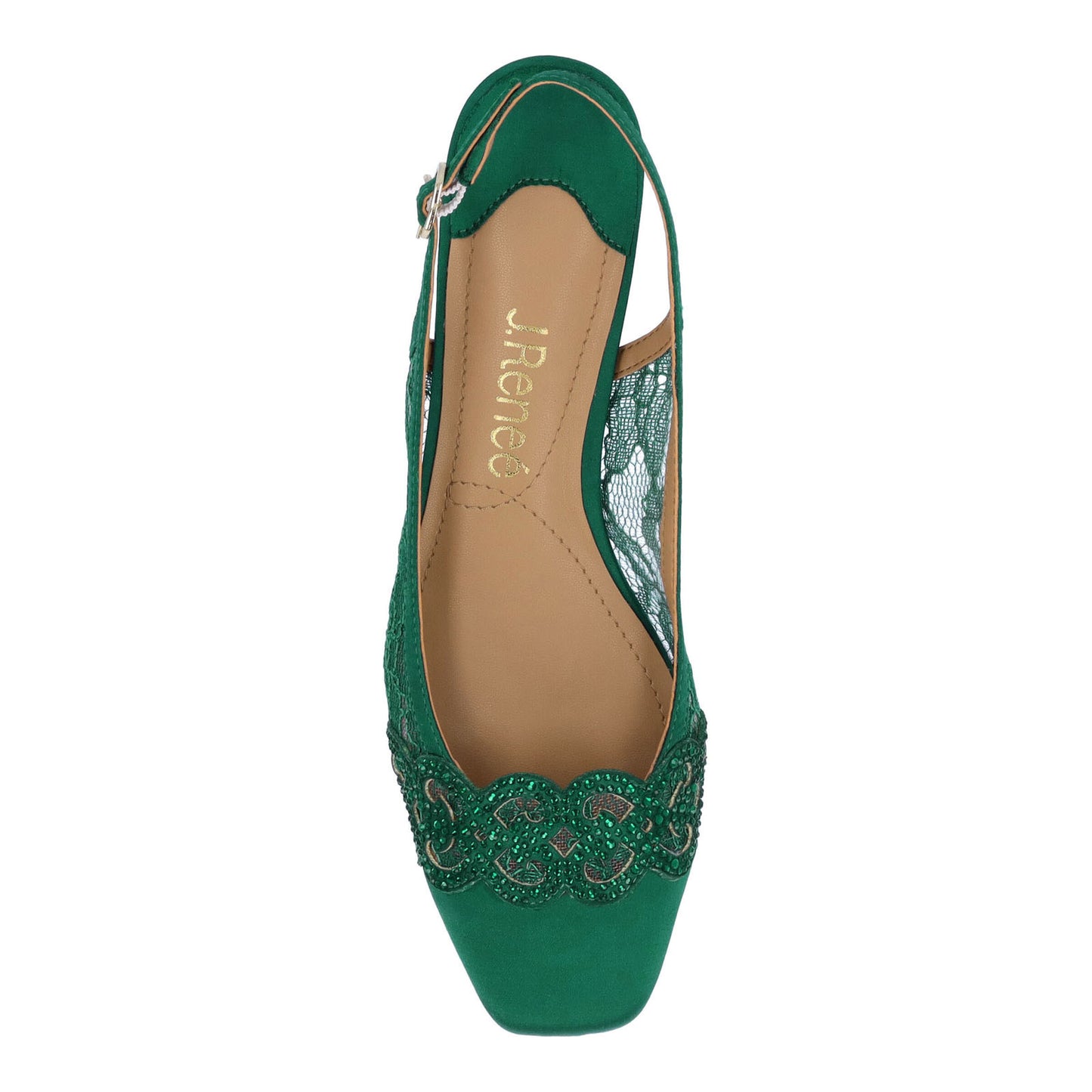 Peltz Shoes Women's J Renee Faleece Pump Emerald Green FALEEC-FAEMG
