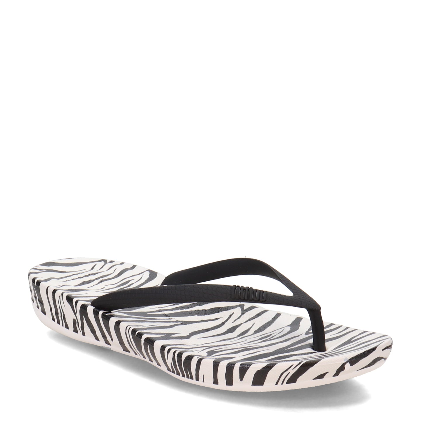Peltz Shoes Women's FitFlop iQushion Flip-Flop Zebra FE3-A13