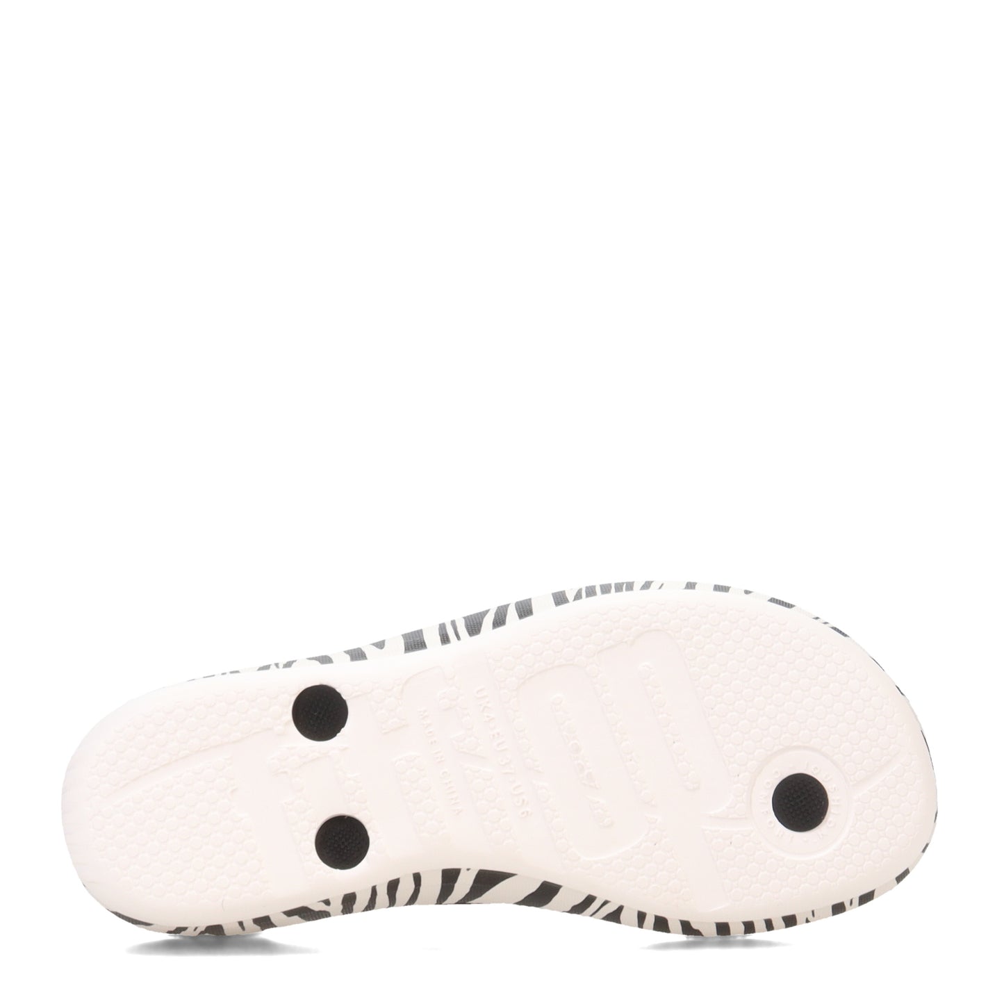 Peltz Shoes Women's FitFlop iQushion Flip-Flop Zebra FE3-A13