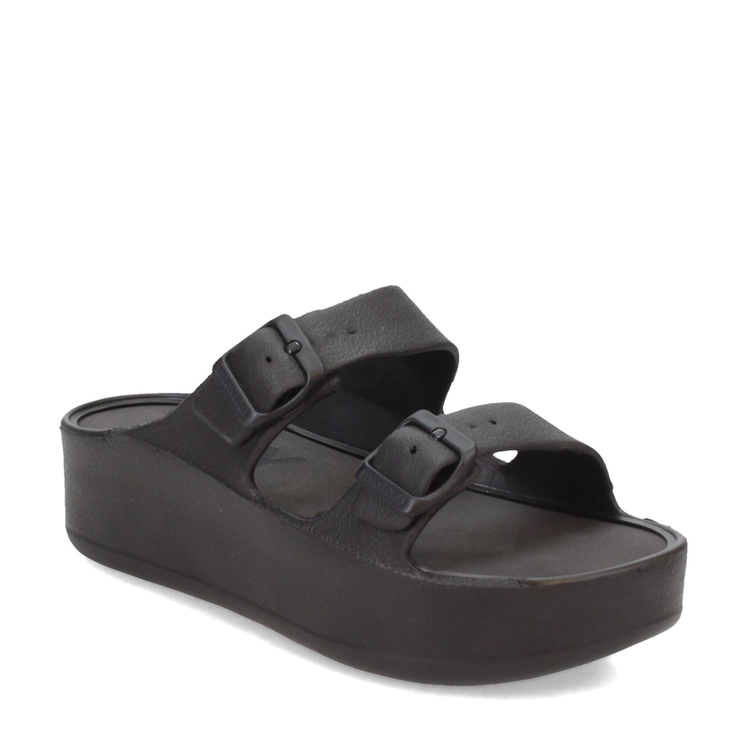 Peltz Shoes Women's Lemon Jelly Fenix Slide Sandal BLACK FENIX-01
