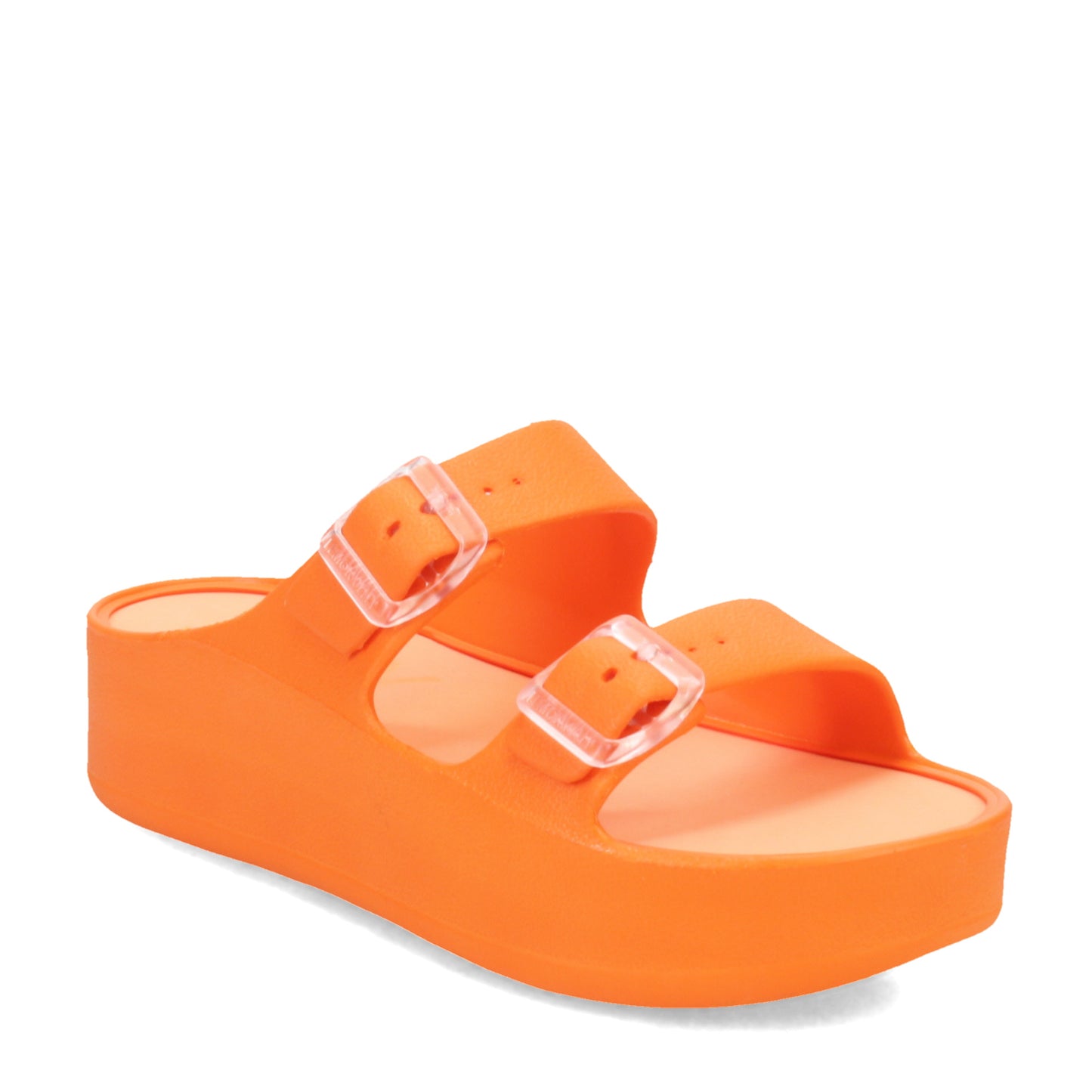 Peltz Shoes Women's Lemon Jelly Fenix Slide Sandal Tangerine FENIX-09