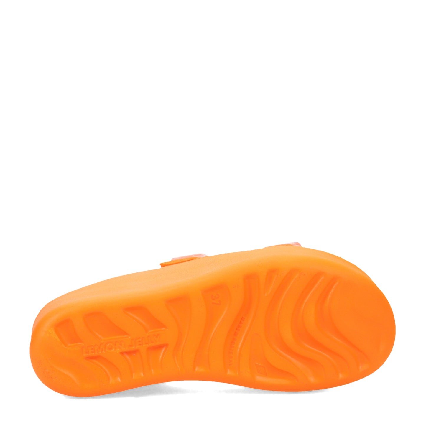 Peltz Shoes Women's Lemon Jelly Fenix Slide Sandal Tangerine FENIX-09