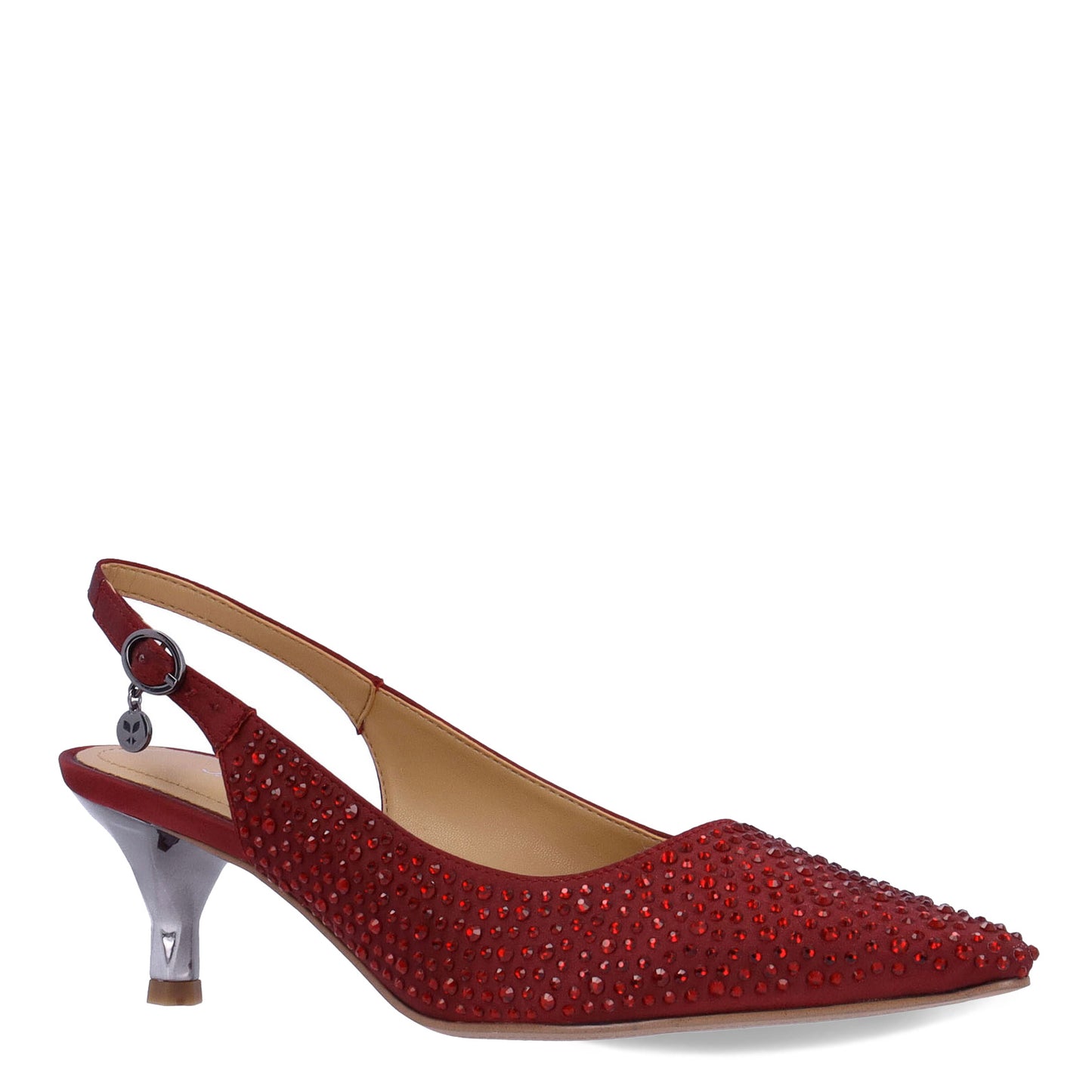 Peltz Shoes Women's J Renee Ferryanne Pump Burgundy Satin FERRYA-SABUR