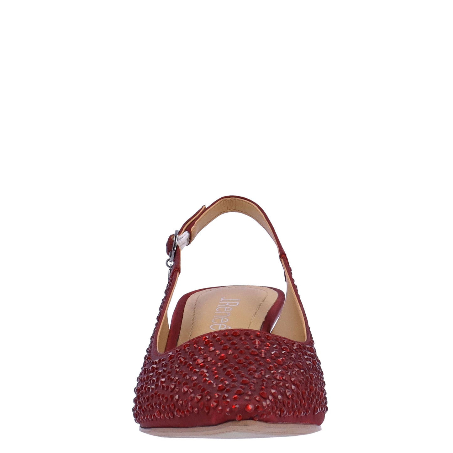 Peltz Shoes Women's J Renee Ferryanne Pump Burgundy Satin FERRYA-SABUR