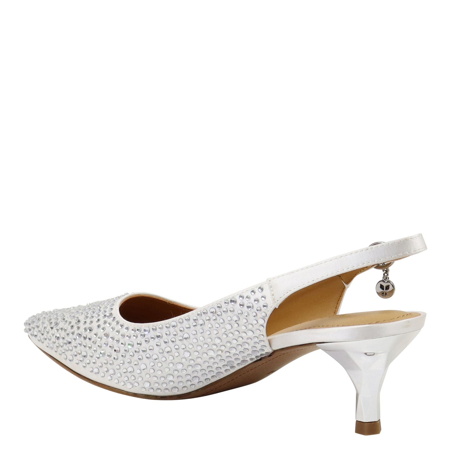 Peltz Shoes Women's J Renee Ferryanne Pump White Satin FERRYA-SAWHT