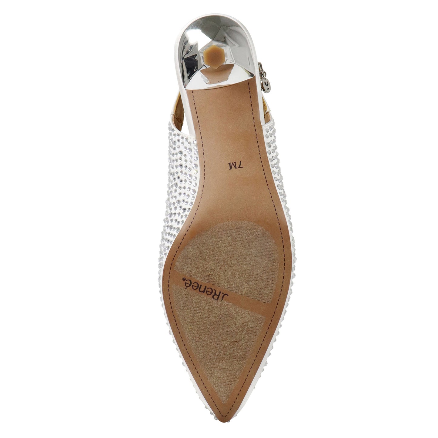 Peltz Shoes Women's J Renee Ferryanne Pump White Satin FERRYA-SAWHT