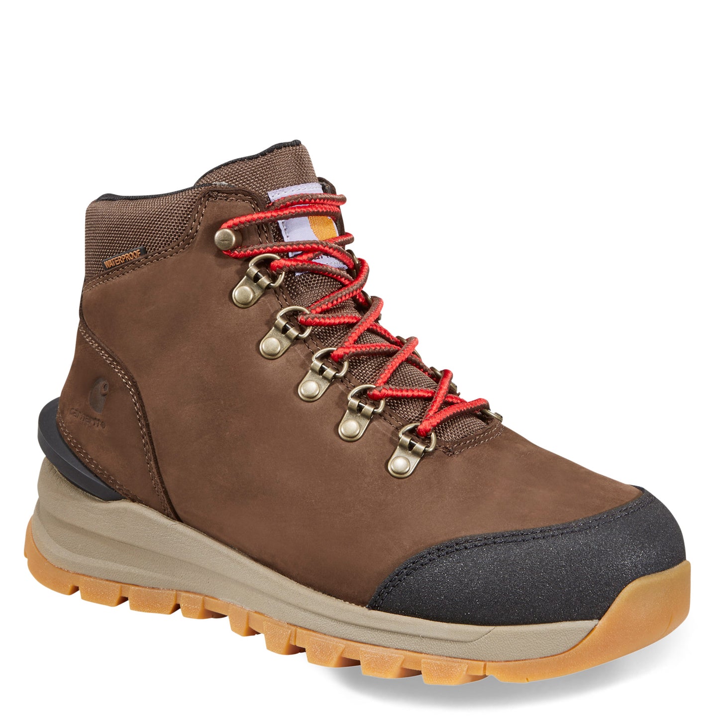 Peltz Shoes Women's Carhartt Gilmore WP 5in Alloy Toe Work Hiker Boot BROWN NUBUCK FH5556-W