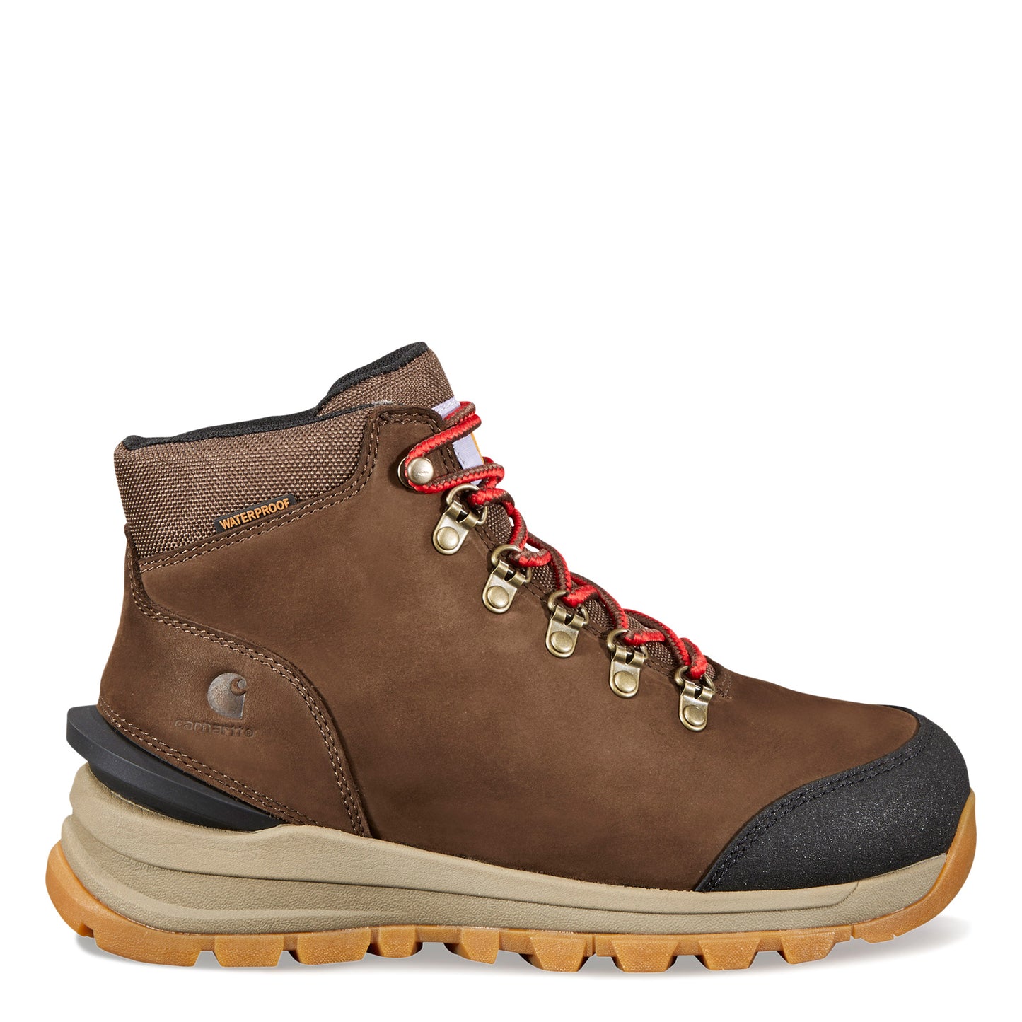 Peltz Shoes Women's Carhartt Gilmore WP 5in Alloy Toe Work Hiker Boot BROWN NUBUCK FH5556-W
