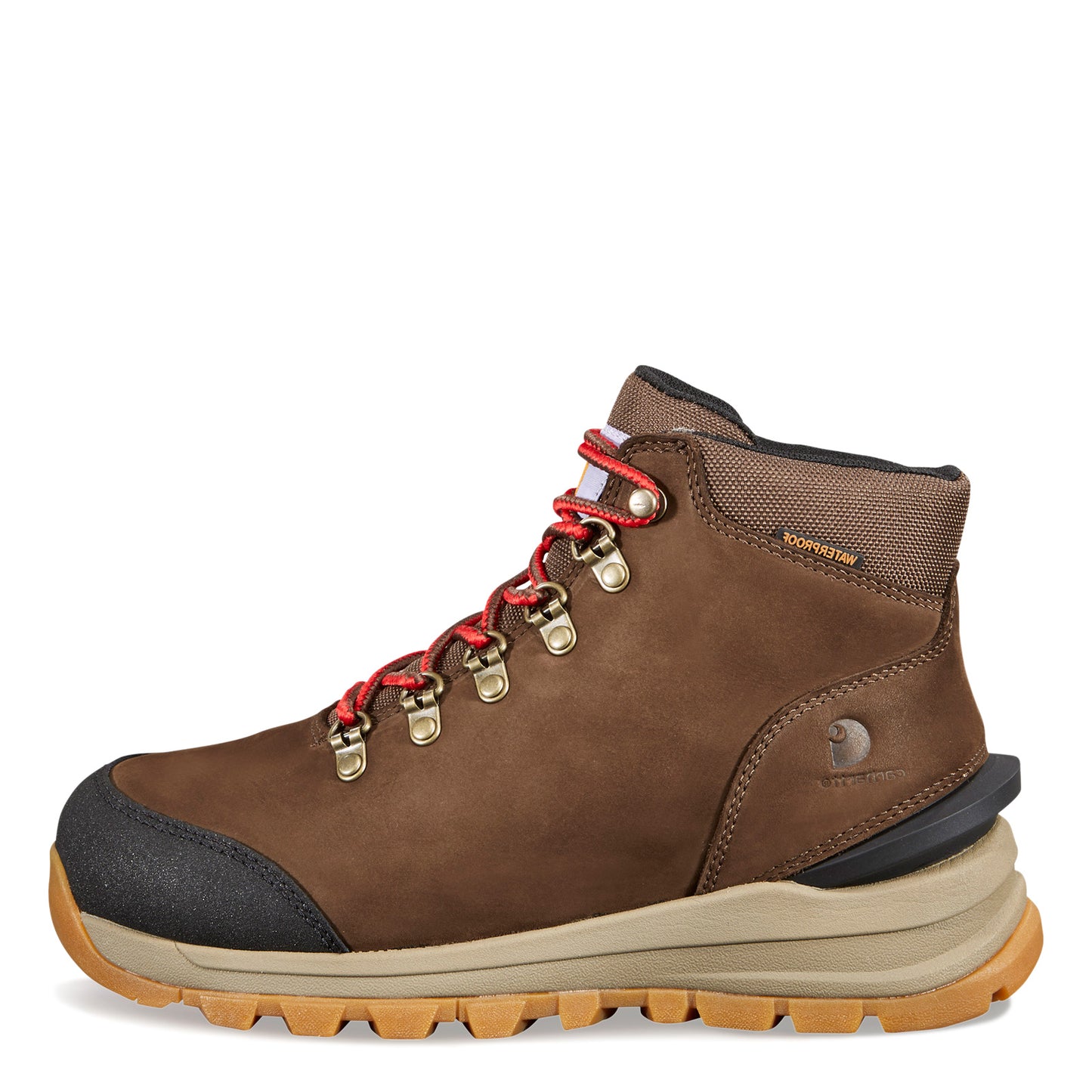 Peltz Shoes Women's Carhartt Gilmore WP 5in Alloy Toe Work Hiker Boot BROWN NUBUCK FH5556-W