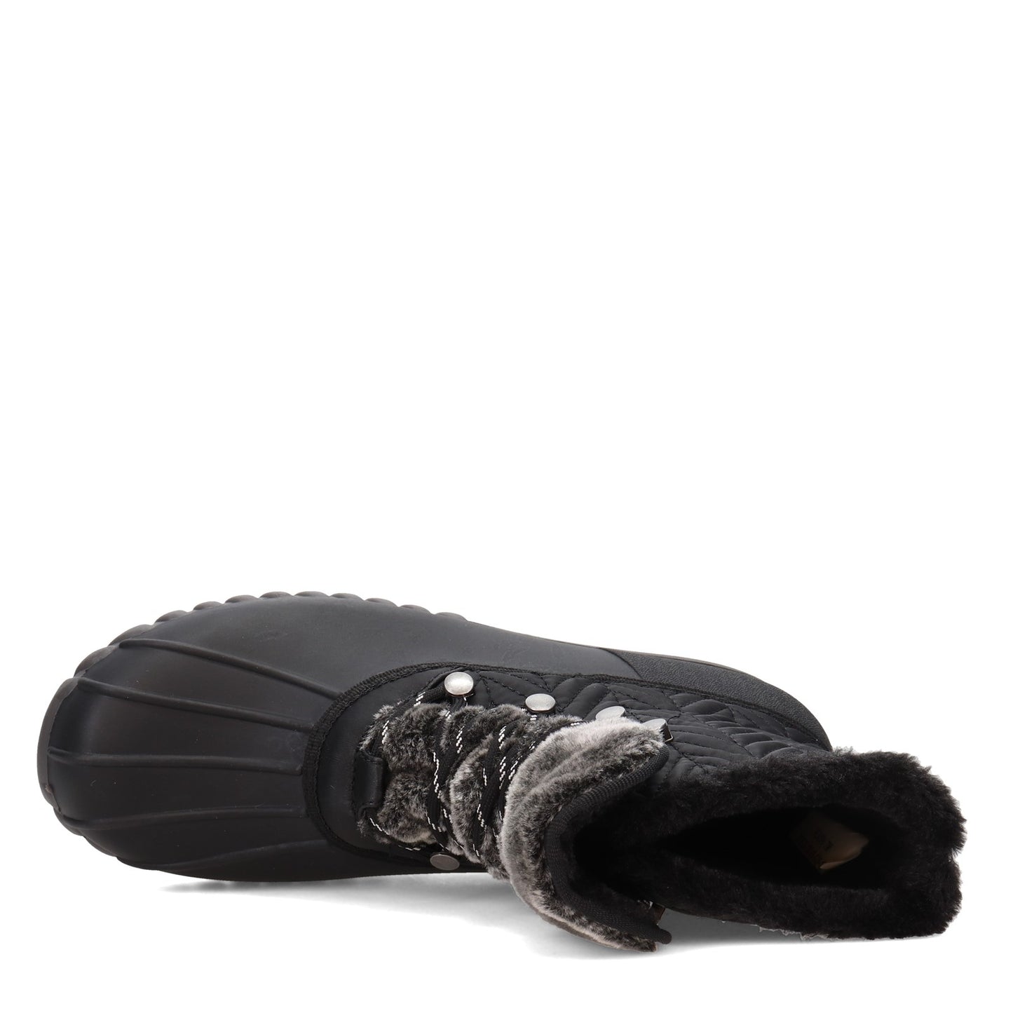 Peltz Shoes Women's Baretraps Flash Duck Boot BLACK FLASH-BLACK