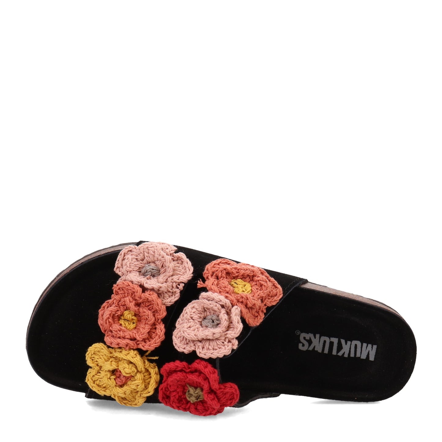 Peltz Shoes Women's MUK LUKS Terra Turf Flora Sandal BLACK FLORA-BLACK
