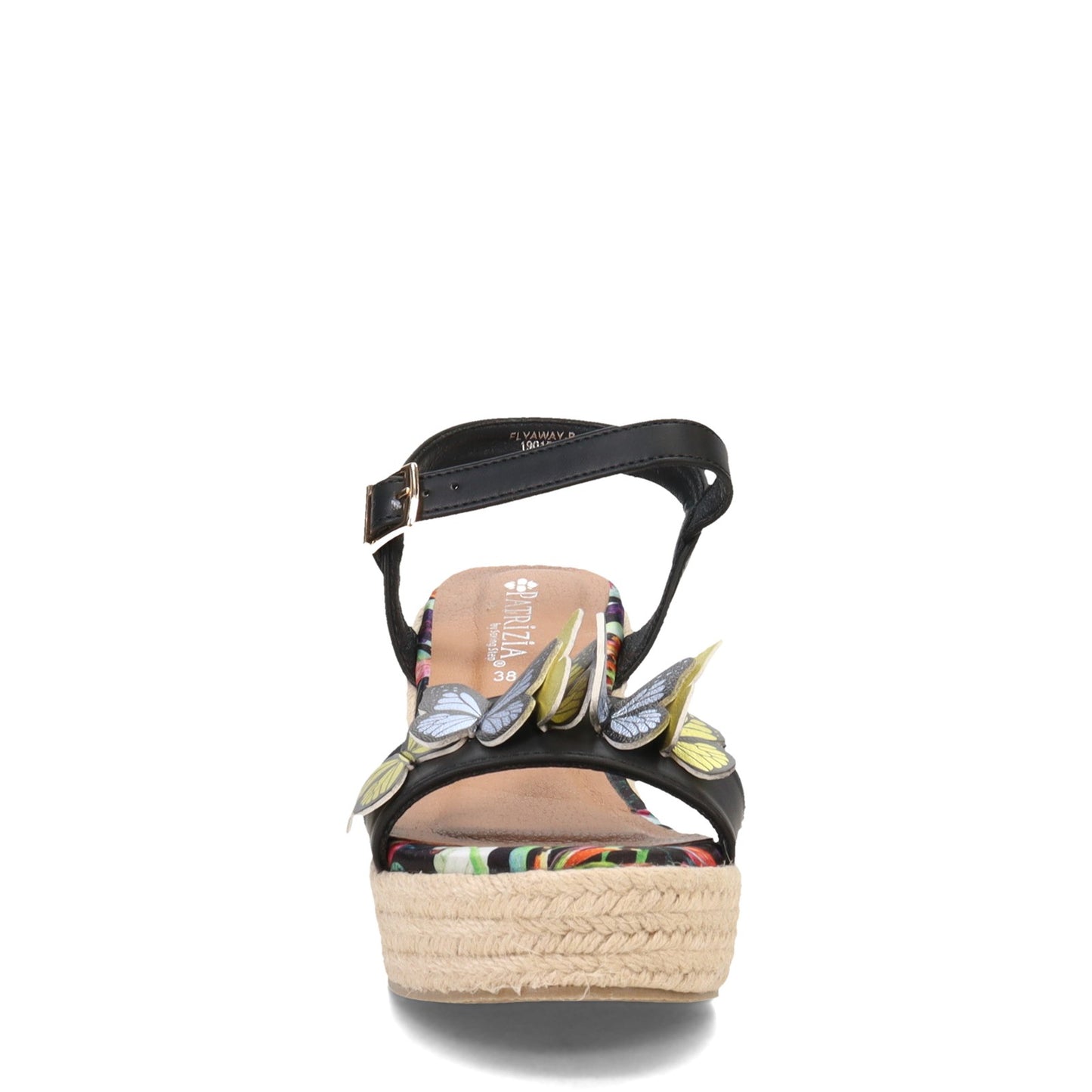 Peltz Shoes Women's Patrizia Flyaway Sandal Black FLYAWAY-B