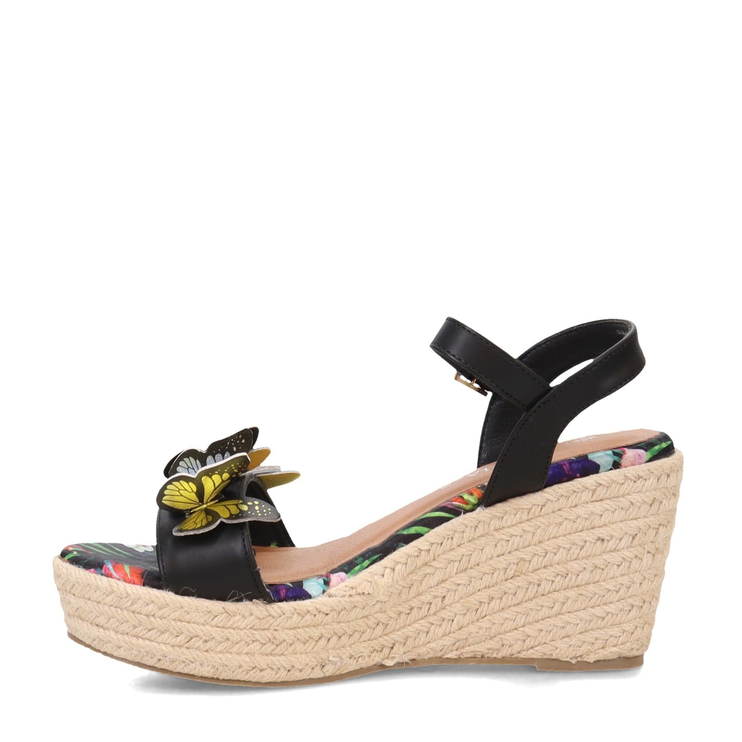 Peltz Shoes Women's Patrizia Flyaway Sandal Black FLYAWAY-B