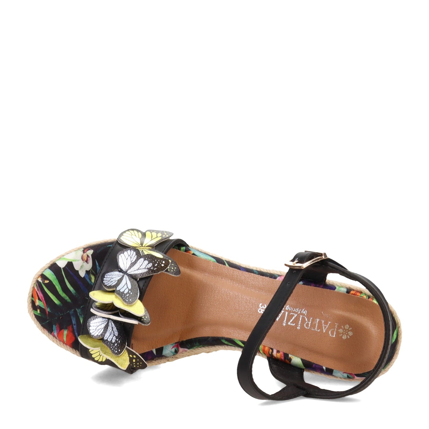 Peltz Shoes Women's Patrizia Flyaway Sandal Black FLYAWAY-B