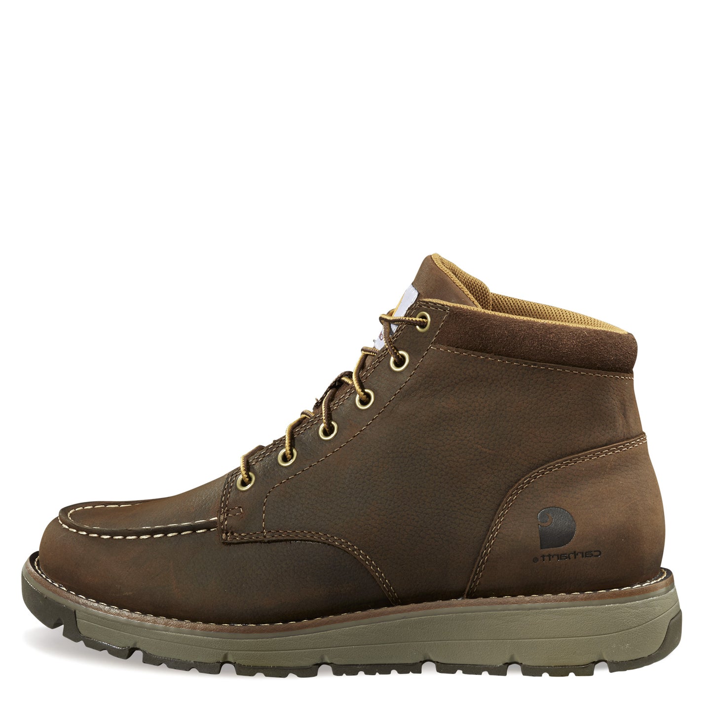 Peltz Shoes Men's Carhartt Millbrook 5in Soft Moc Toe Wedge Work Boot DARK BROWN FM5010-M