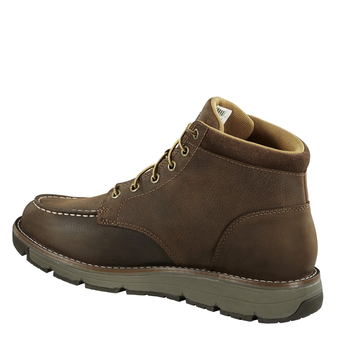 Peltz Shoes Men's Carhartt Millbrook 5in Soft Moc Toe Wedge Work Boot DARK BROWN FM5010-M