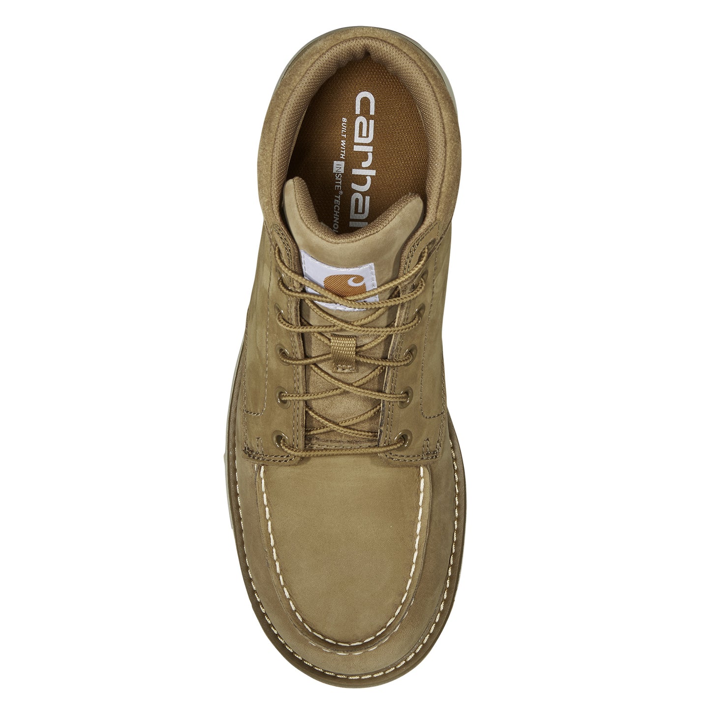 Peltz Shoes Men's Carhartt Millbrook 5in Soft Moc Toe Wedge Work Boot KHAKI FM5012-M