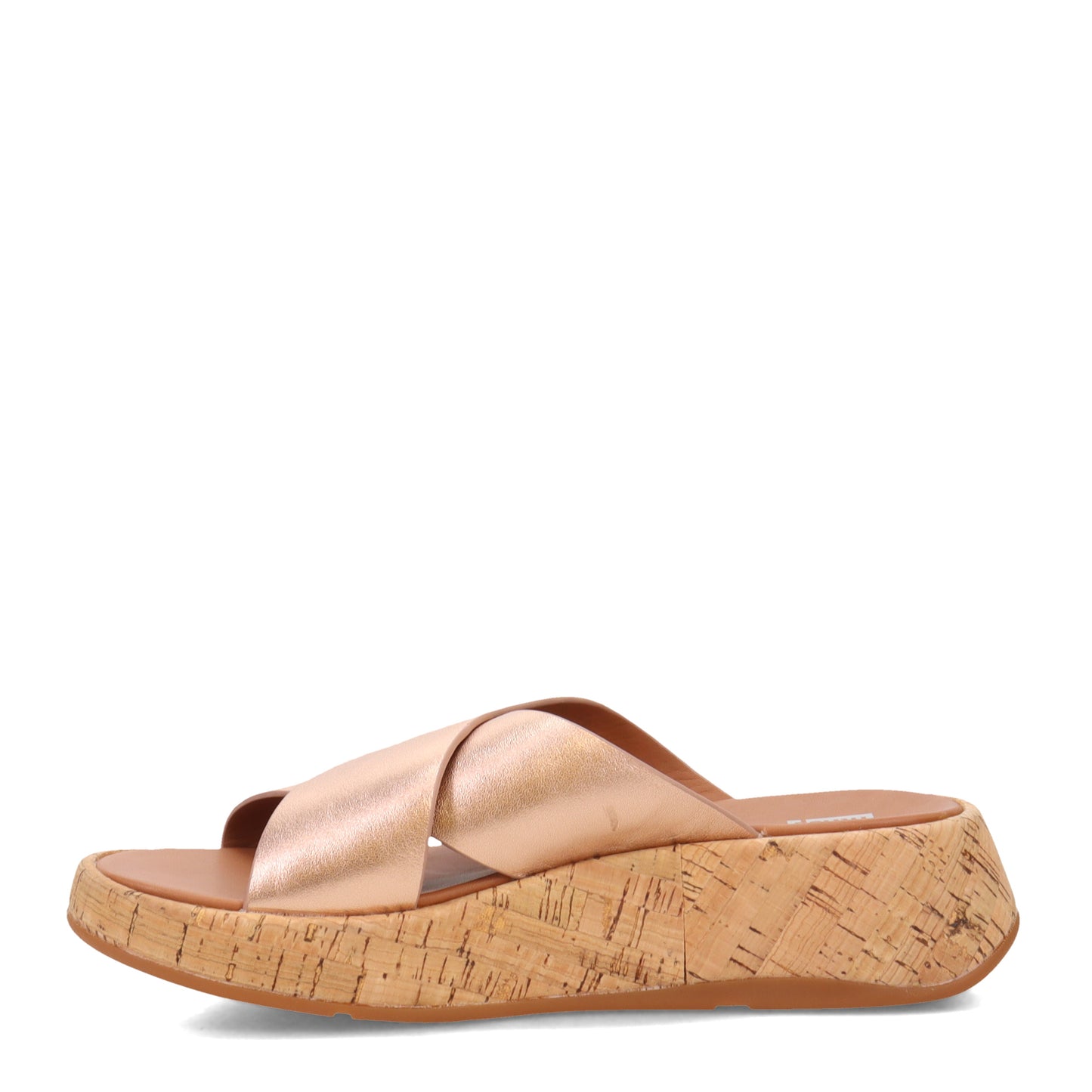 Peltz Shoes Women's FitFlop F-Mode Flatform Cross Slide Rose FT8-323