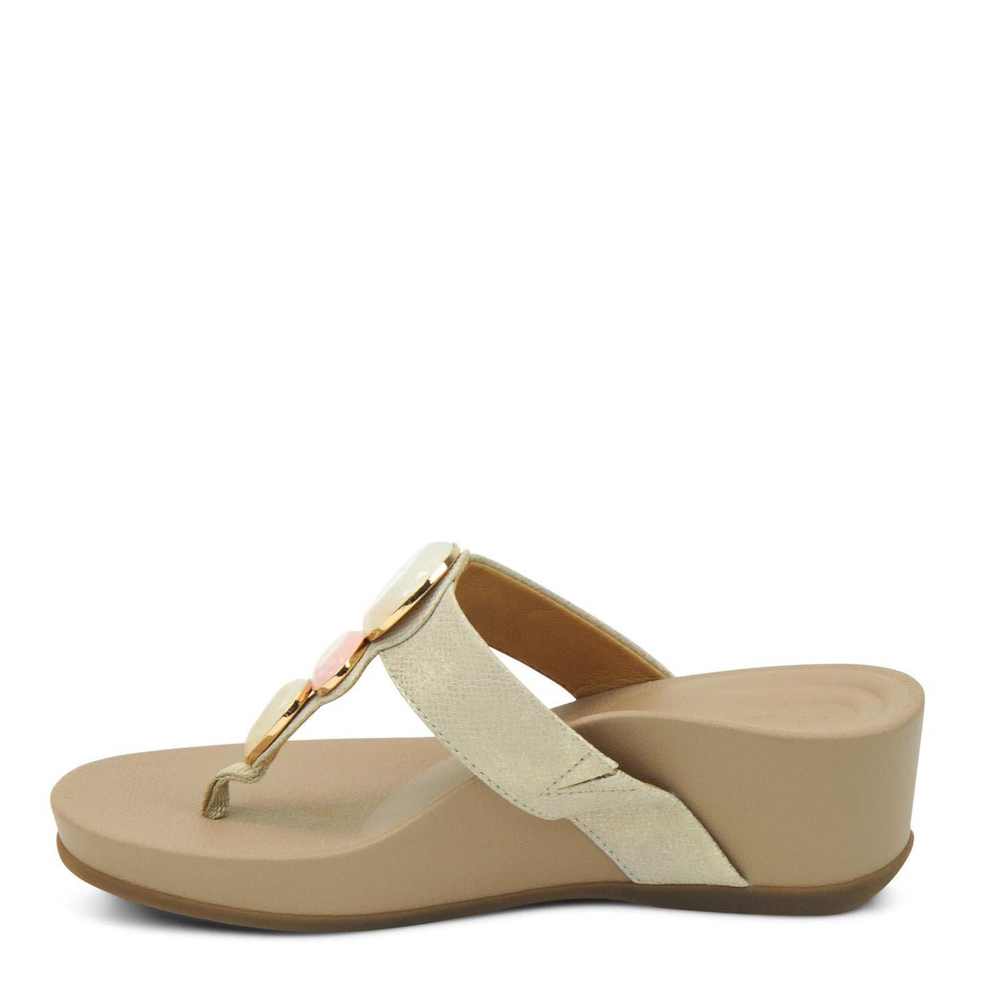Peltz Shoes Women's Aetrex Elyse Sandal GOLD FW172