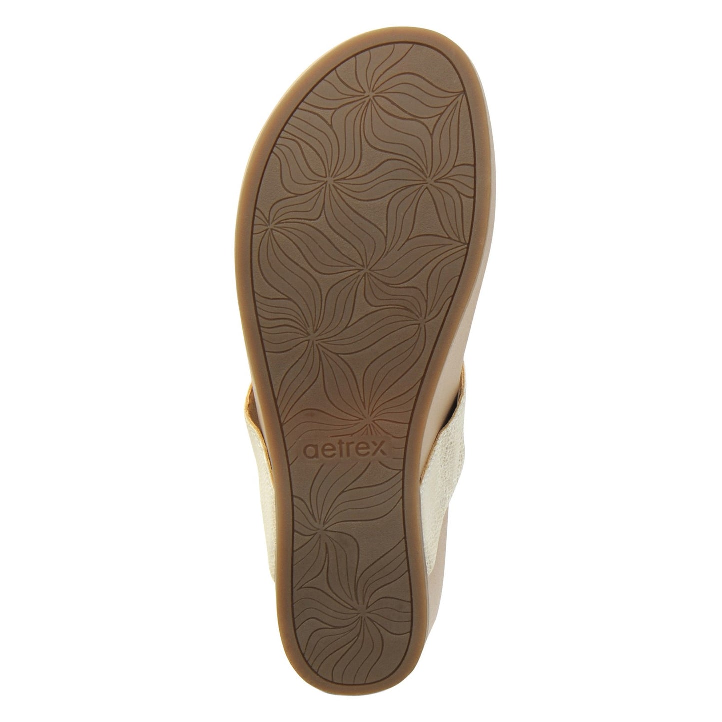 Peltz Shoes Women's Aetrex Elyse Sandal GOLD FW172
