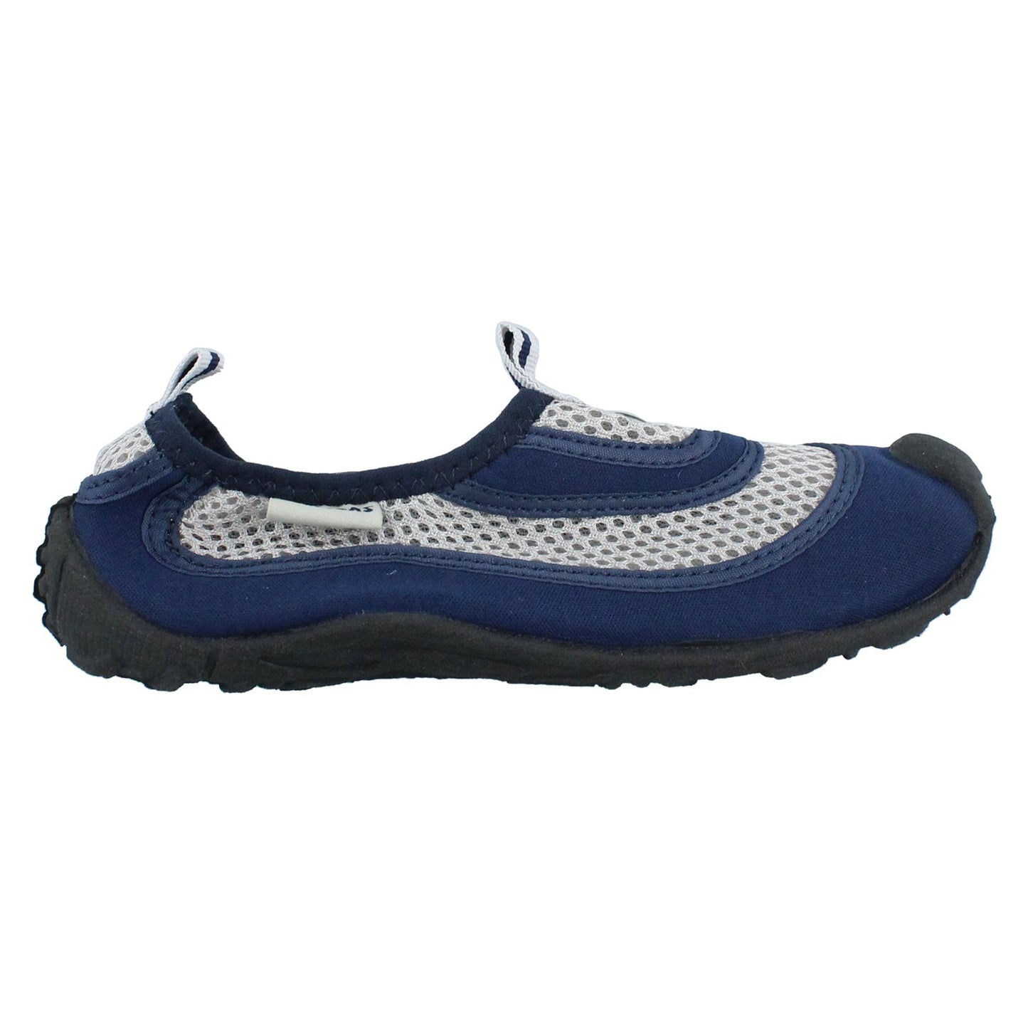 Peltz Shoes Boy's Cudas Flatwater Slip-On Water Shoe - Little Kid NAVY GREY FWTJ08