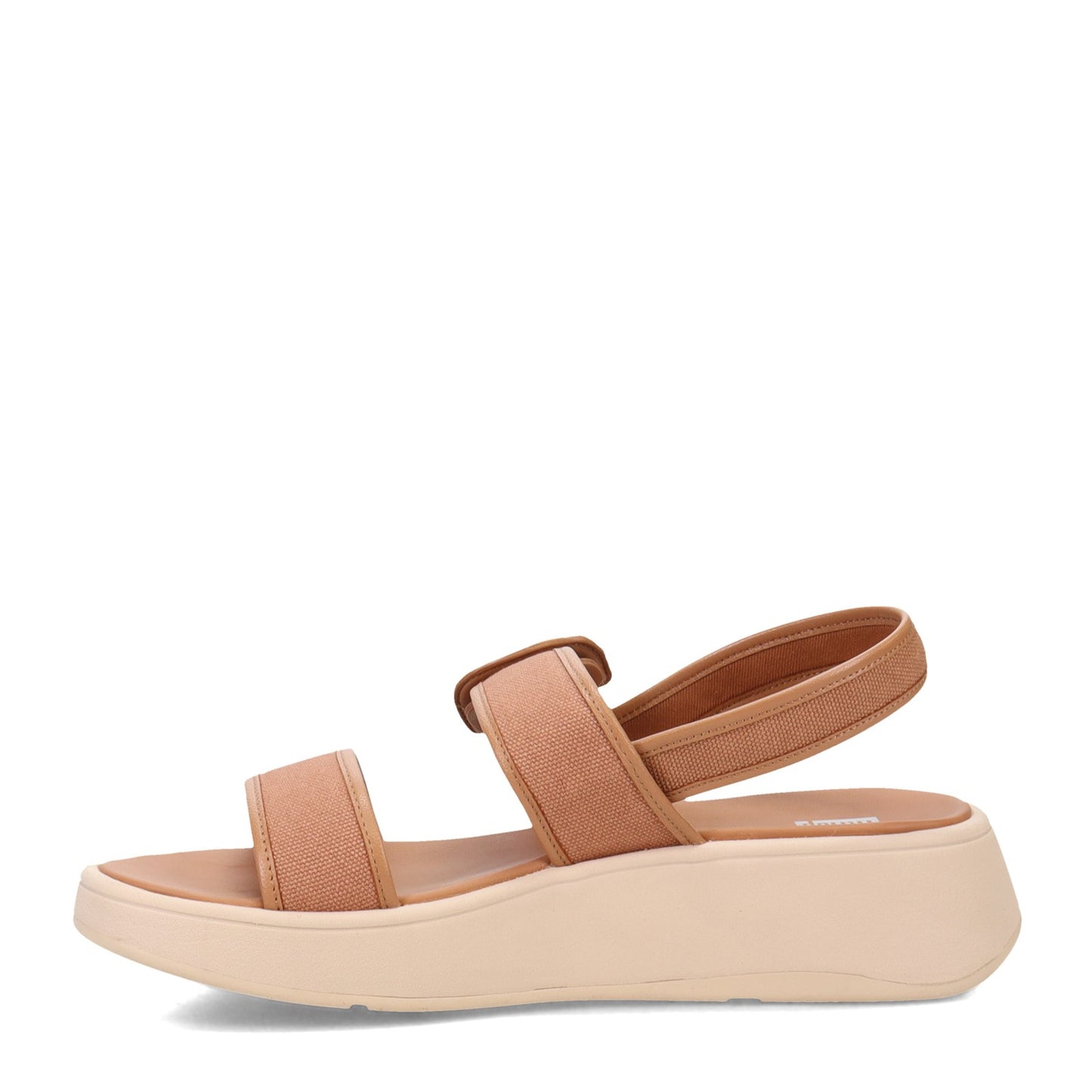 Peltz Shoes Women's FitFlop F-Mode Canvas Flatform Back-Strap Sandal Tan FZ2-A21
