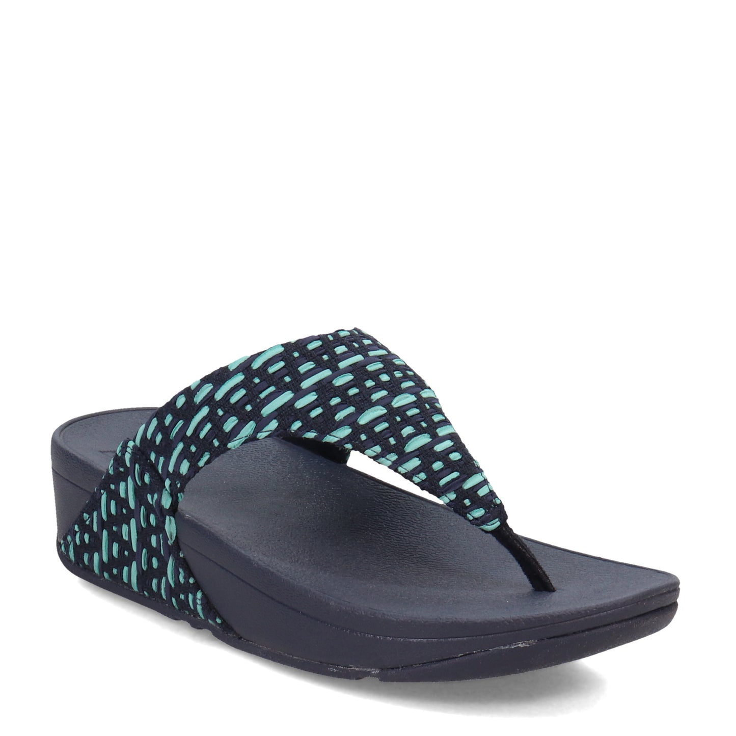 Peltz Shoes Women's FitFlop Lulu Fabric Thong Sandal Navy FZ4-442