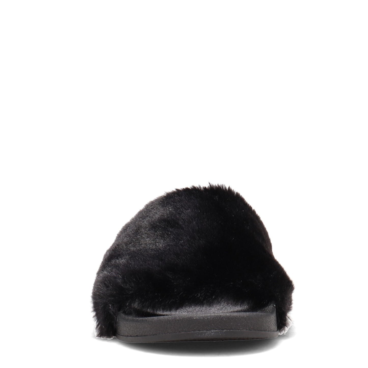 Peltz Shoes Women's Madden Girl Fancy Faux Fur Sandal BLACK FANCY F-BLACK