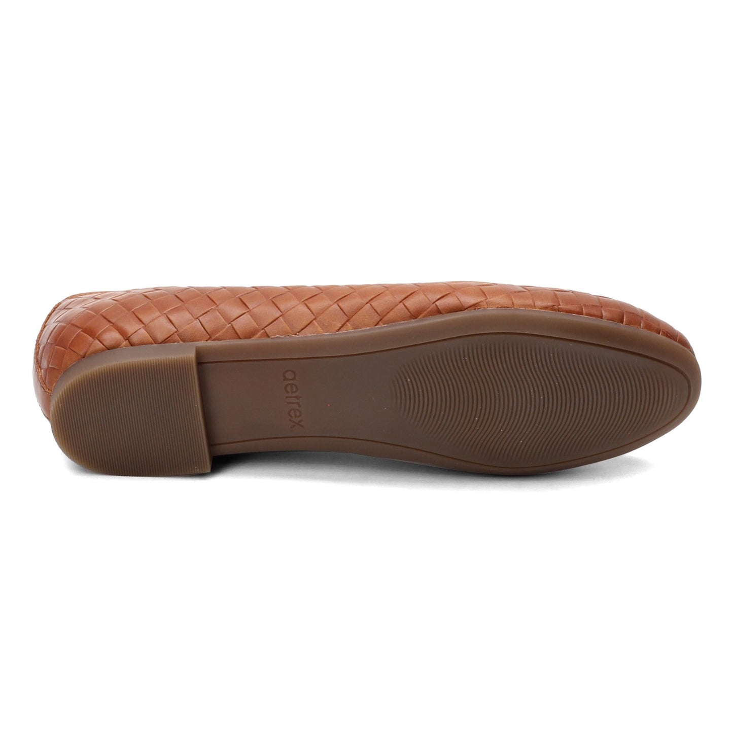 Peltz Shoes Women's Aetrex Lyla Flat COGNAC FB102-COGNAC