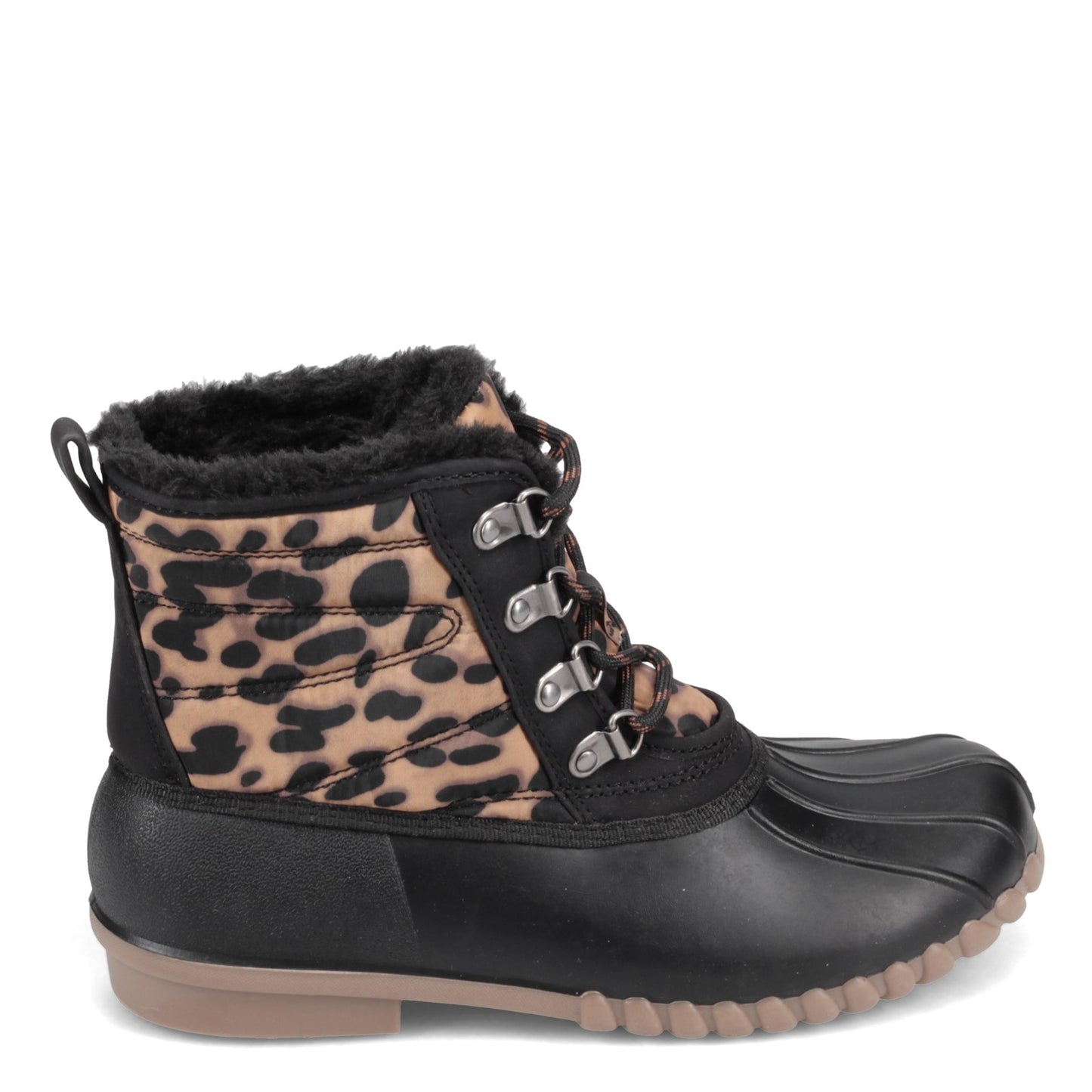 Peltz Shoes Women's Baretraps Flynn Boot BLACK / LEOPARD FLYNN-BLKLEOPAR
