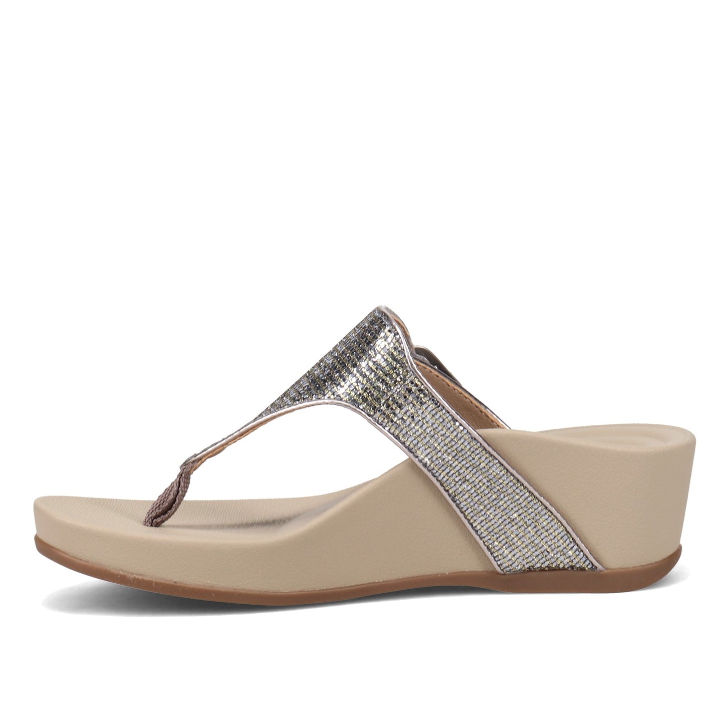 Peltz Shoes Women's Aetrex Kate Sandal SILVER FW106