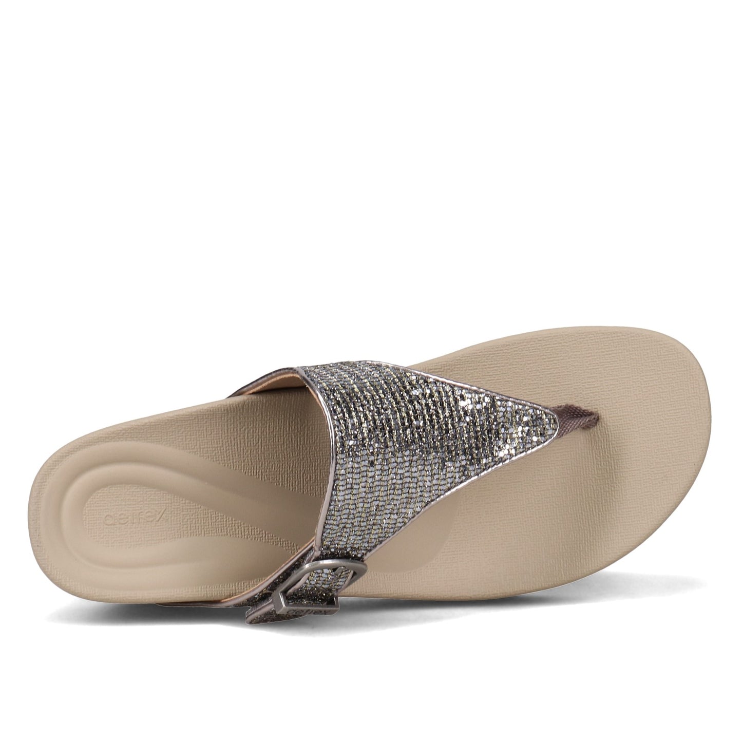 Peltz Shoes Women's Aetrex Kate Sandal SILVER FW106