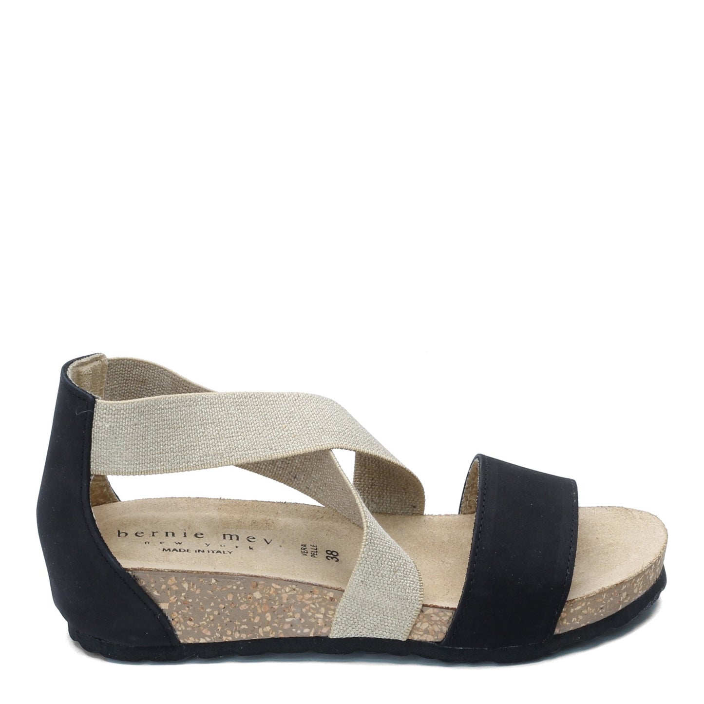 Peltz Shoes Women's Bernie Mev G103 Sandal BLACK G103-BLACK