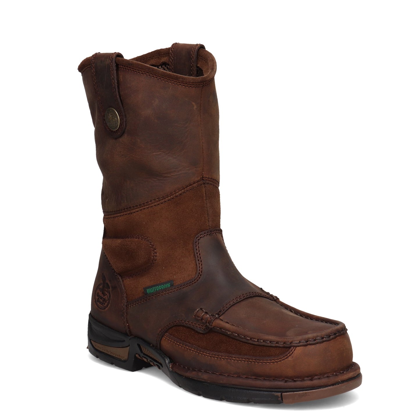 Peltz Shoes Men's Georgia Boot Athens 10in Wellington Work Boot BROWN G4403