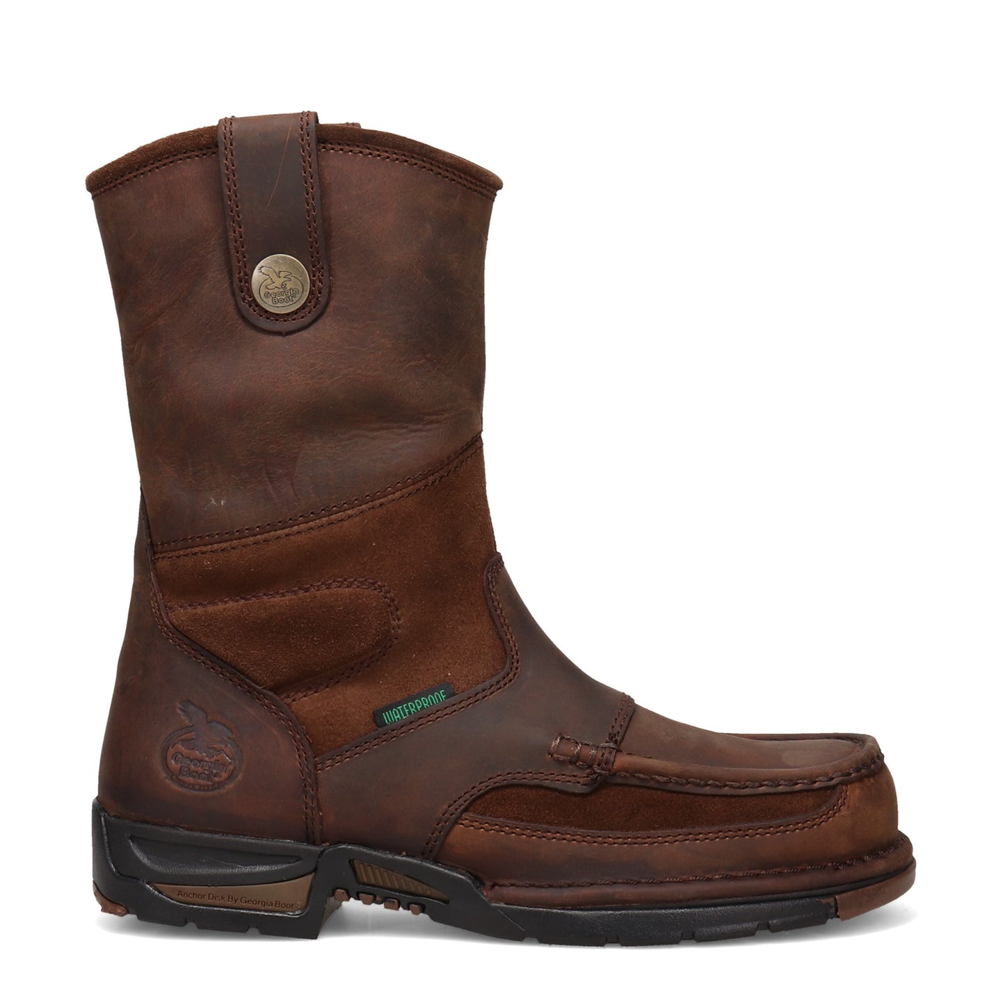 Peltz Shoes Men's Georgia Boot Athens 10in Wellington Work Boot BROWN G4403