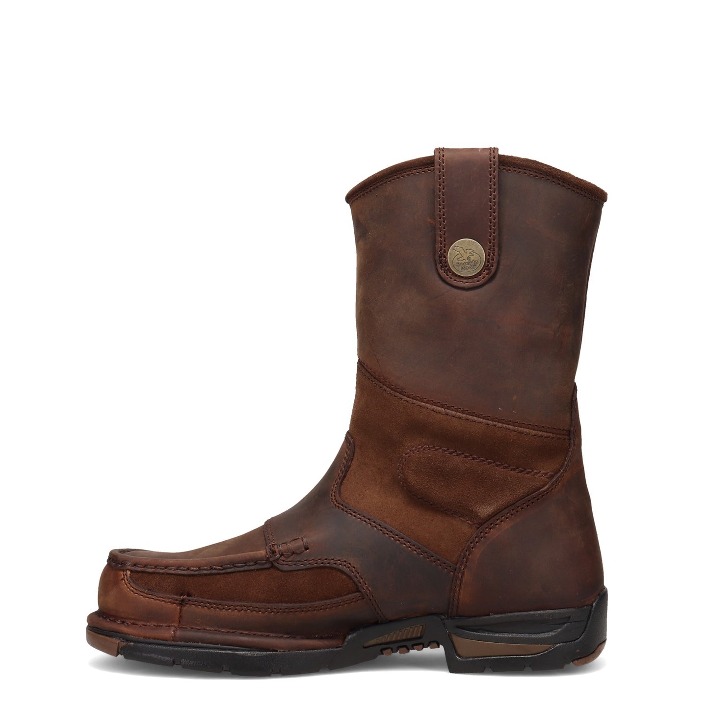 Peltz Shoes Men's Georgia Boot Athens 10in Wellington Work Boot BROWN G4403