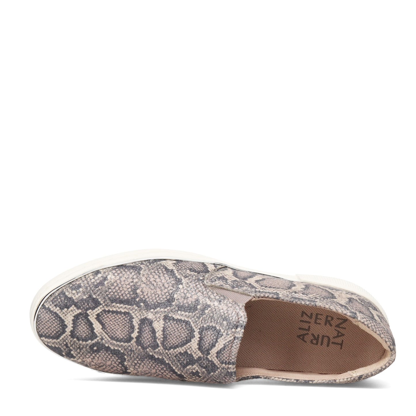 Peltz Shoes Women's Naturalizer Zola Slip-On PEWTER SNAKE G8653L1100
