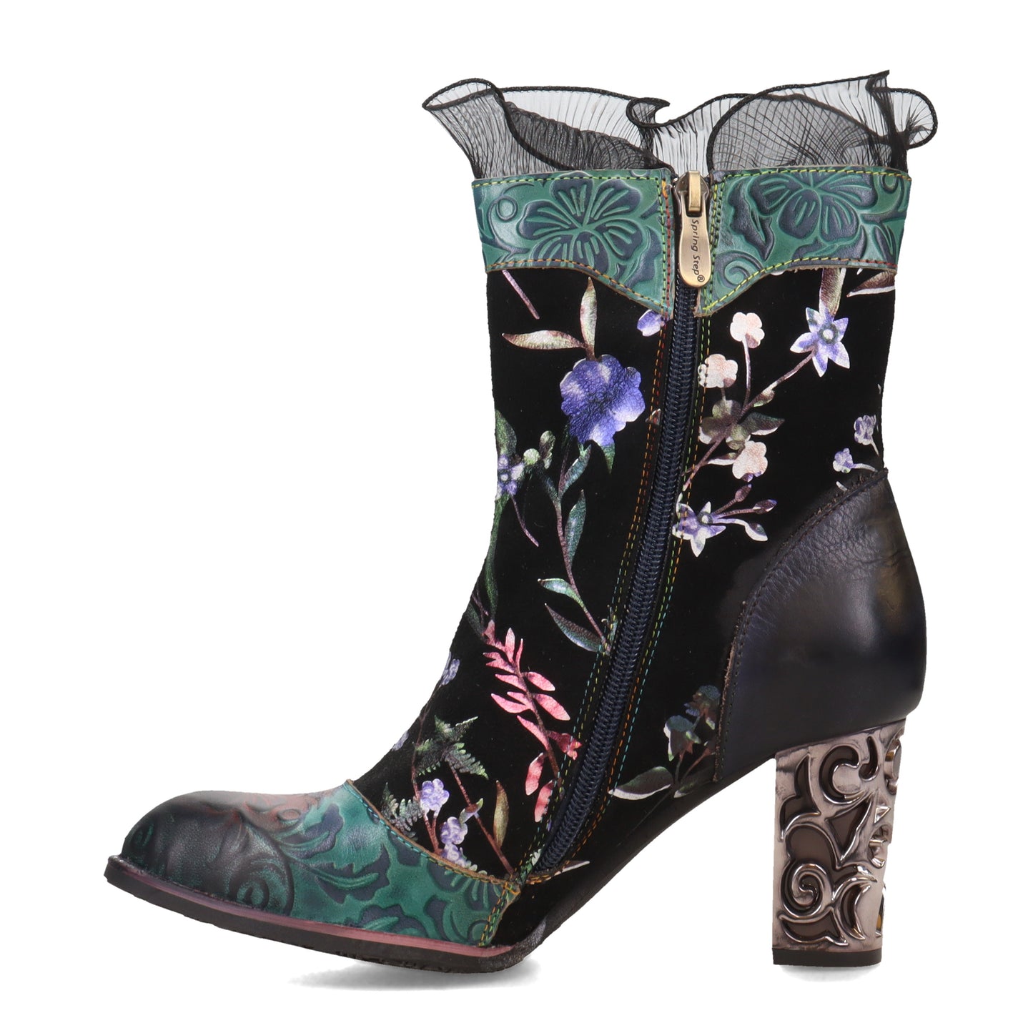 Peltz Shoes Women's L'Artiste by Spring Step Gaga Boot Turquoise Multi GAGA-TQM