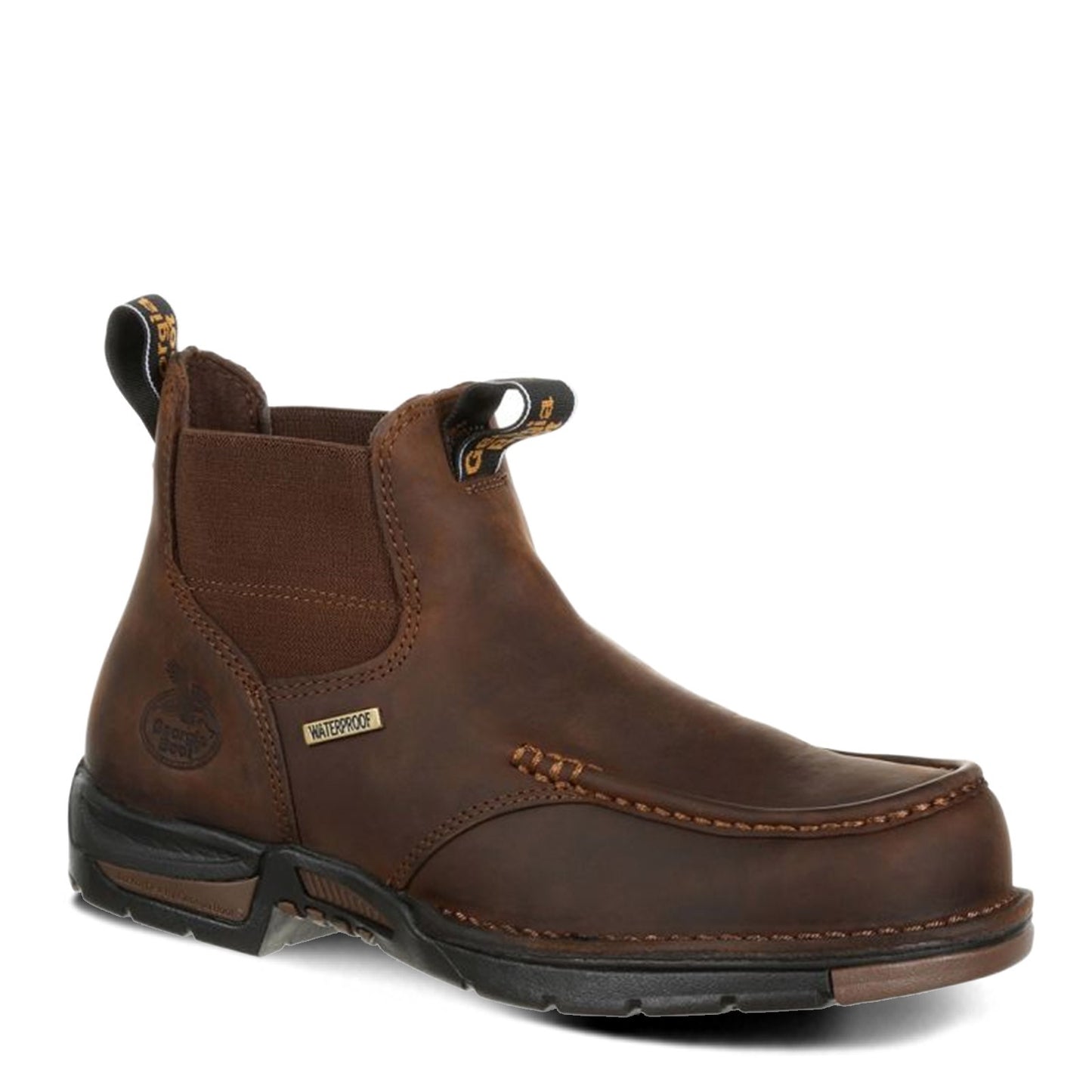 Peltz Shoes Men's Georgia Boot Athens Chelsea Waterproof Boot BROWN GB00156