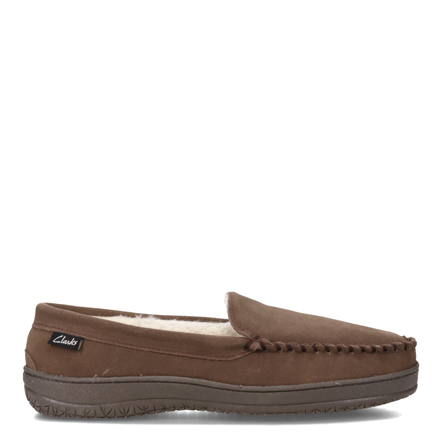 Peltz Shoes Men's Clarks Venetian Moccasin Slipper BROWN GF2448M-1033