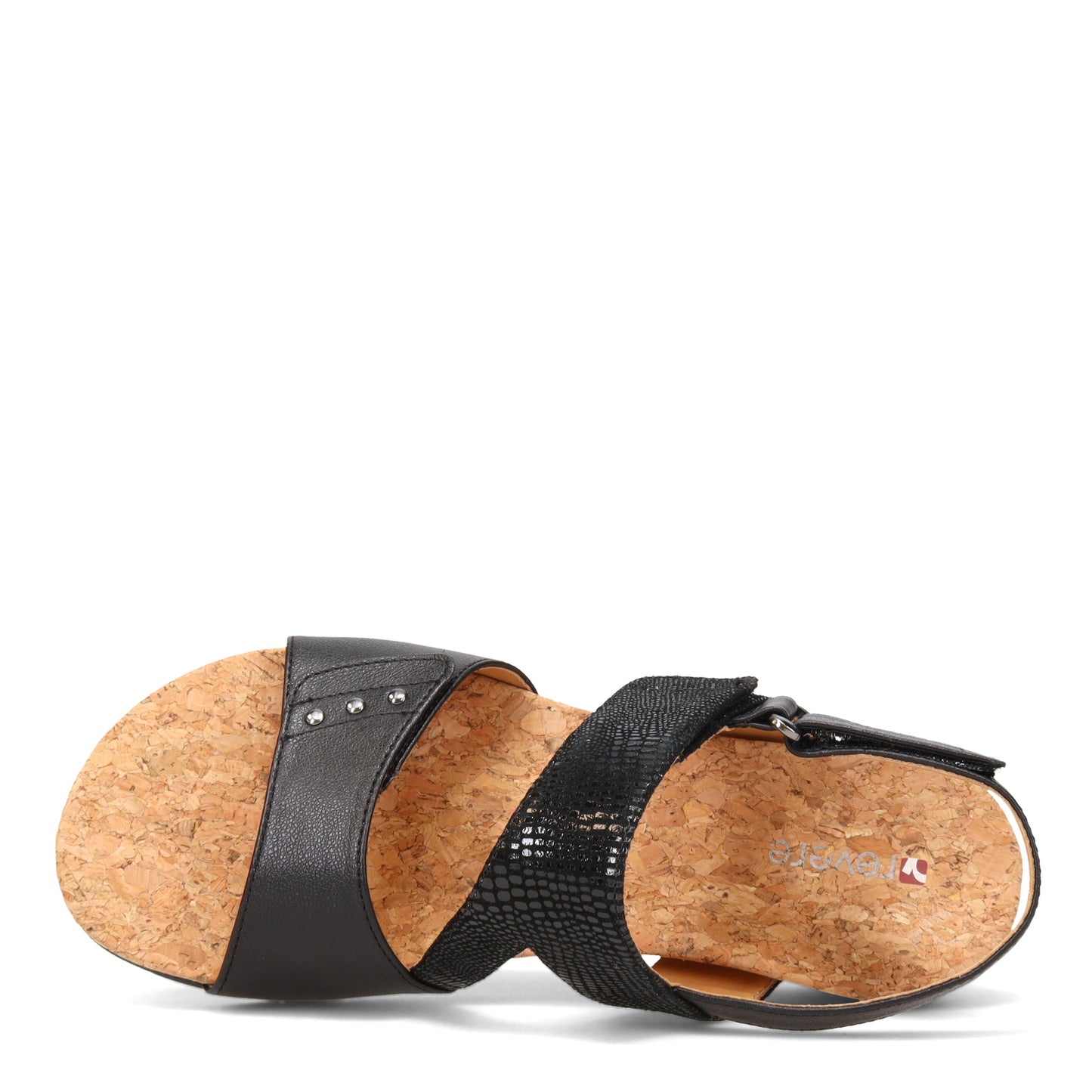 Peltz Shoes Women's Revere Grenada Sandal BLACK GRENADA-BLACK