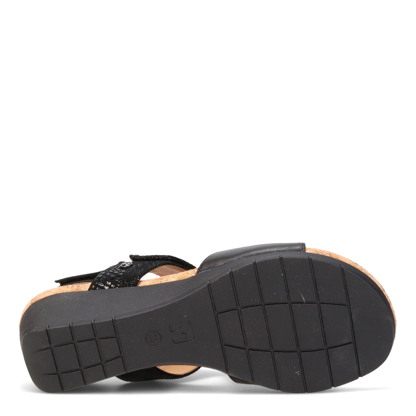Peltz Shoes Women's Revere Grenada Sandal BLACK GRENADA-BLACK